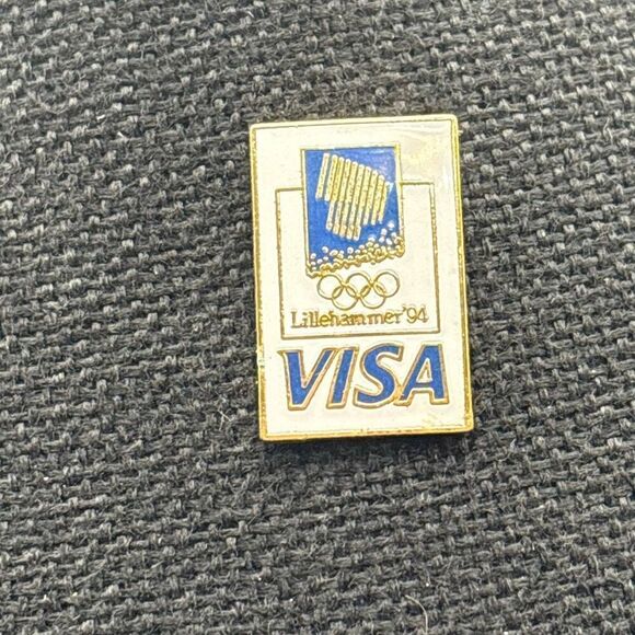 Pin, Visa Lapel Pin, Tie Tack, vintage, rare, 1994
